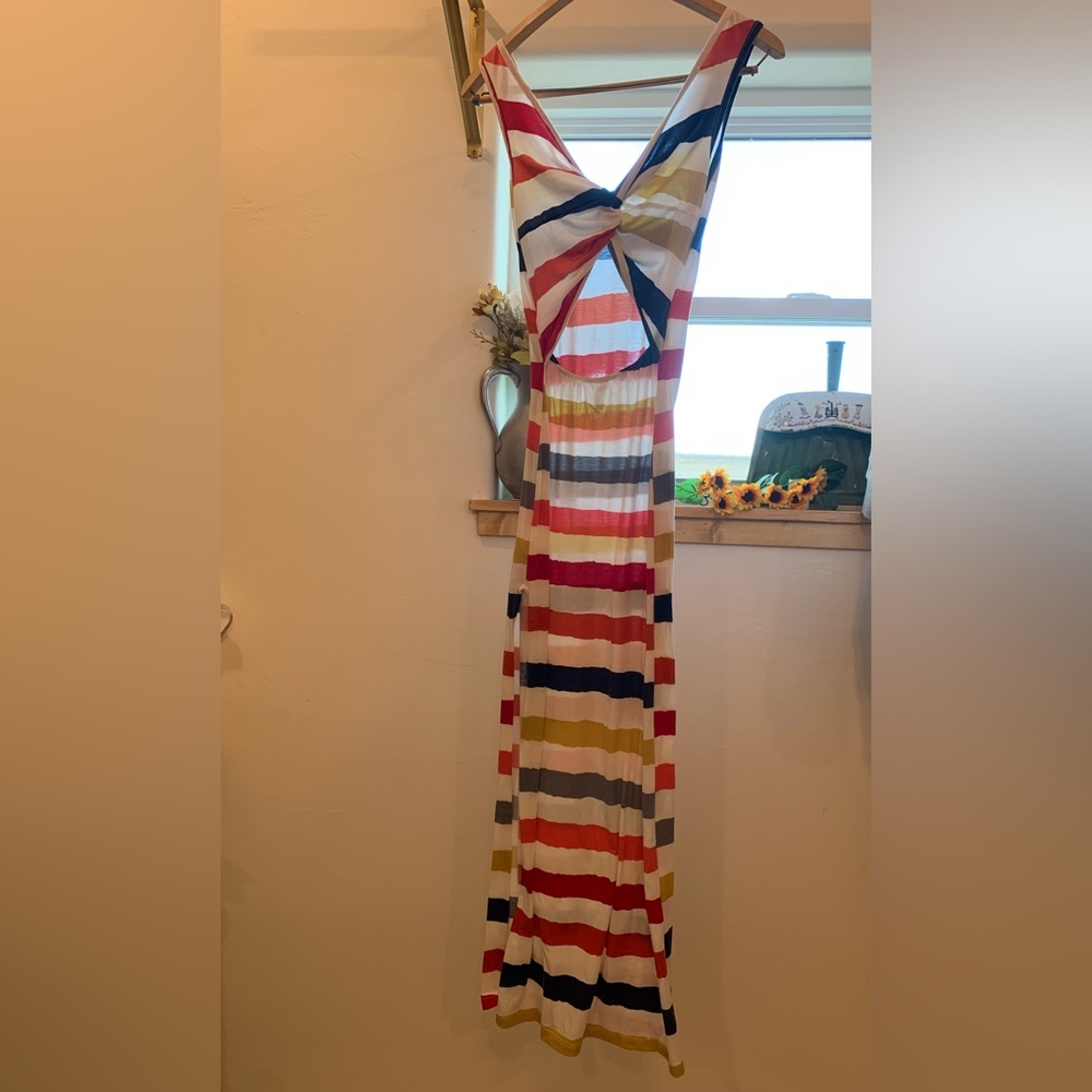 Point Striped Multicolor Maxi Dress - Picture 2 of 5